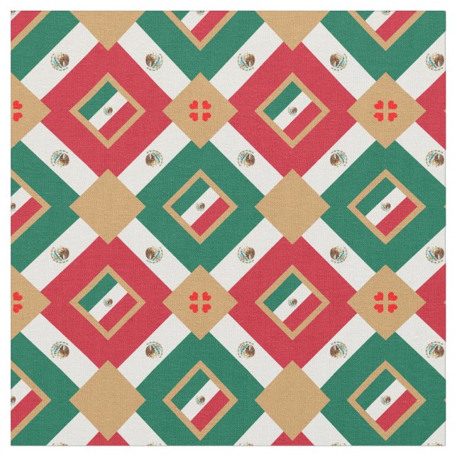 Moda do Tecido de tendências da bandeira mexicana  (Detalhe)