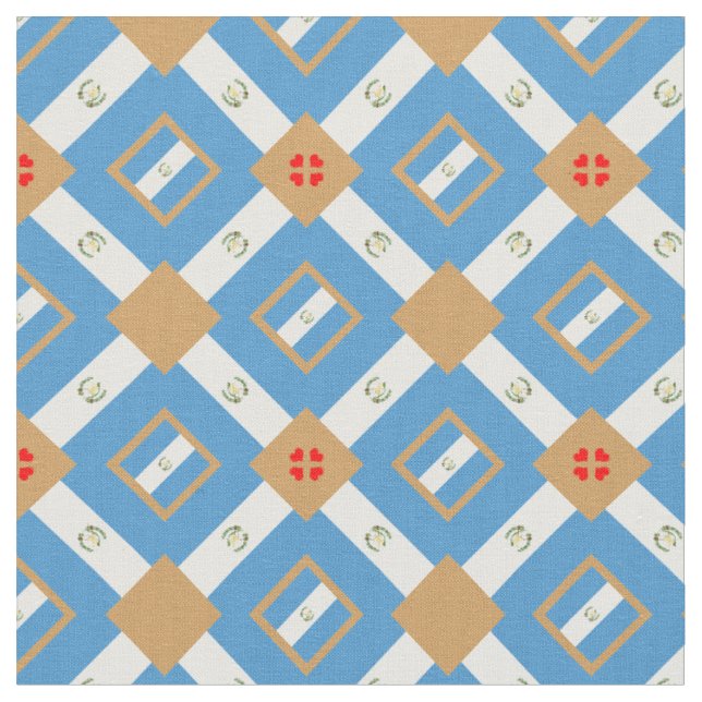 Moda do Tecido de tendências da Guatemala Flag e G (Detalhe)