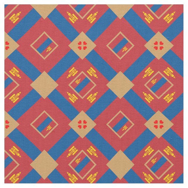 Moda do Tecido de tendências da Mongólia Flag e Mo (Detalhe)