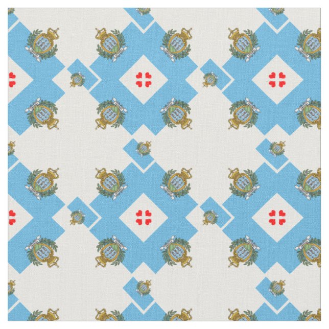 Moda do Tecido de tendências de San Marino Flag &  (Detalhe)