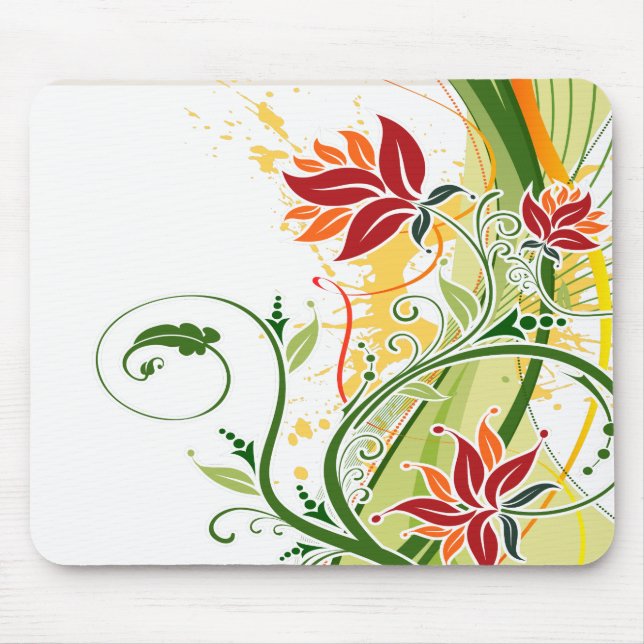 Moda Floral 1 Mousepad (Frente)