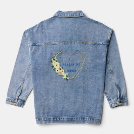 Moda Floral de Diversão Denim Jaqueta