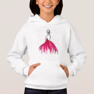 Moda vestido feminino cor-de-rosa aquarela dançari