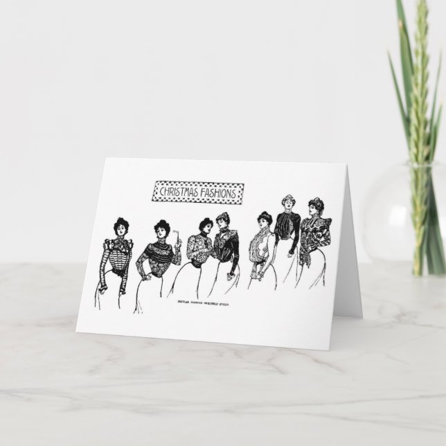 Modas de Natal de 1899 do Cartão de Paris (Frente)