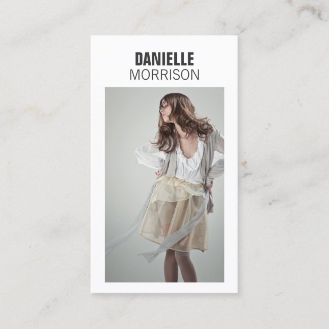 Modelagem e Atores Cartão de visita de Capa Modern (Frente)