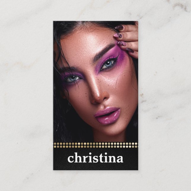 Modelagem e Atores Cartão de visita de Capa Modern (Frente)