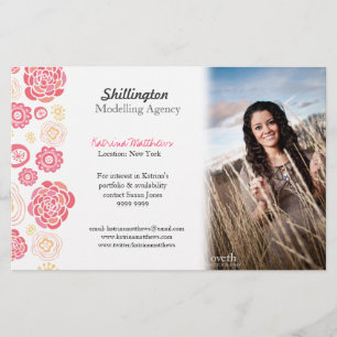 Modelando o cartão modelo do promocional da foto