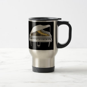 Modelo 3D: Grande Piano Branco: caneca de viagem