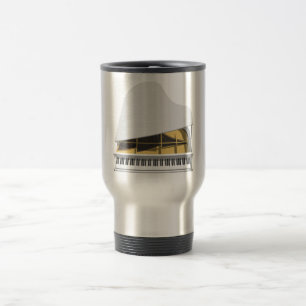 Modelo 3D: Grande Piano Branco: caneca de viagem