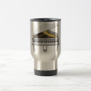 Modelo 3D: Piano de Cauda Branco: Caneca de Viagem