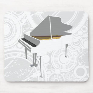 modelo 3D: Piano de cauda branco: Mousepad