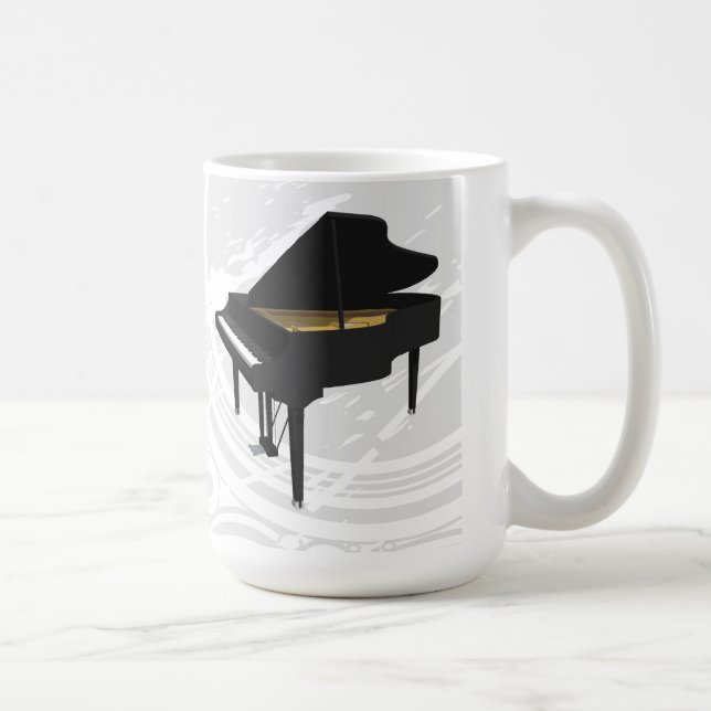 modelo 3D: Piano de cauda preto: Caneca de café (Direita)