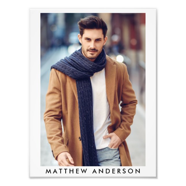 Modelo Ator 9 x 12 Impressão de Portfólio de Fotos (Frente)