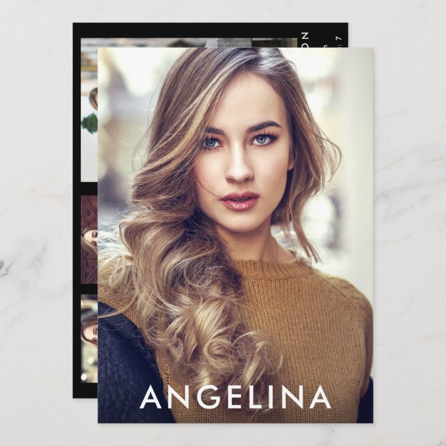 Modelo Ator Photo Pro Comp Card 5 Foto Back B (Frente/Verso)