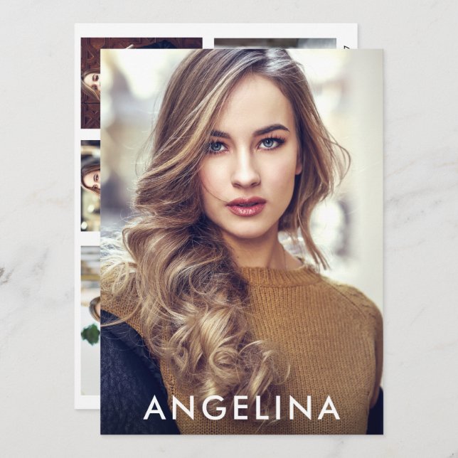 Modelo Ator Photo Pro Comp Card - 5 Fotografias Vo (Frente/Verso)