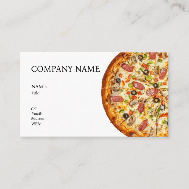 MODELO BÁSICO DE CARTÃO DE VISITA PIZZA (Frente)