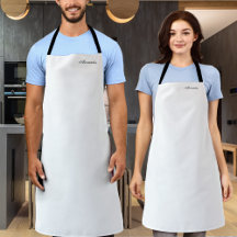Modelo Branco moderno, Apron de Script Preto