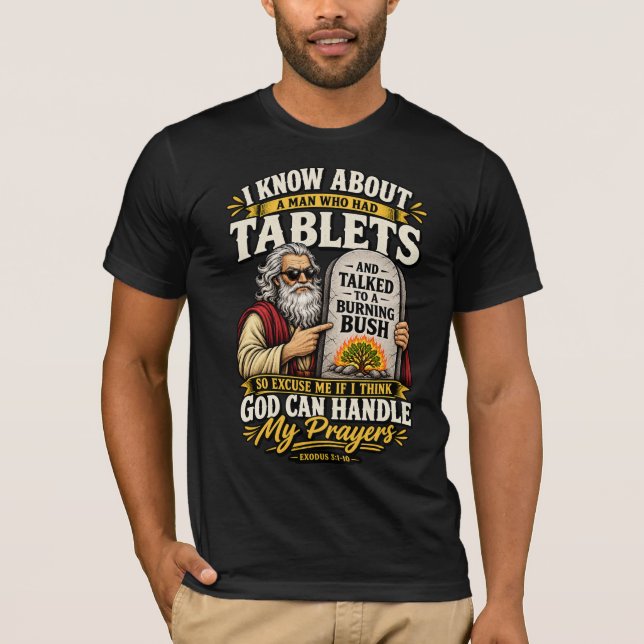 Modelo - Camiseta Deus Pode Lidar Com Minhas Oraçõ (Frente)