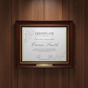 Modelo Clássico de Certificado de Conquista Elegan