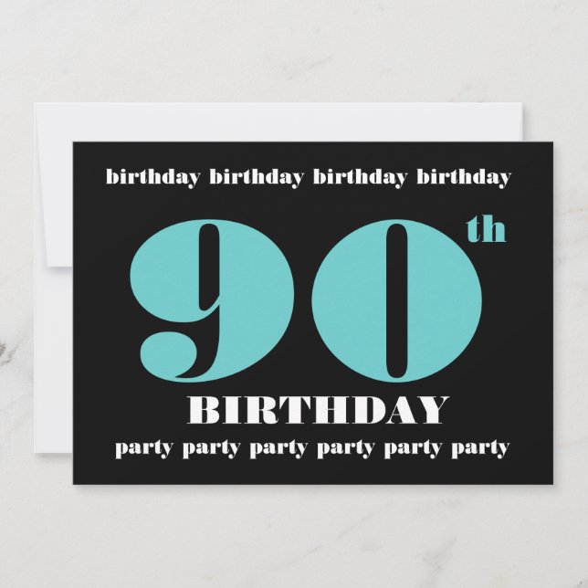 modelo Convite de aniversário 90 (Frente)
