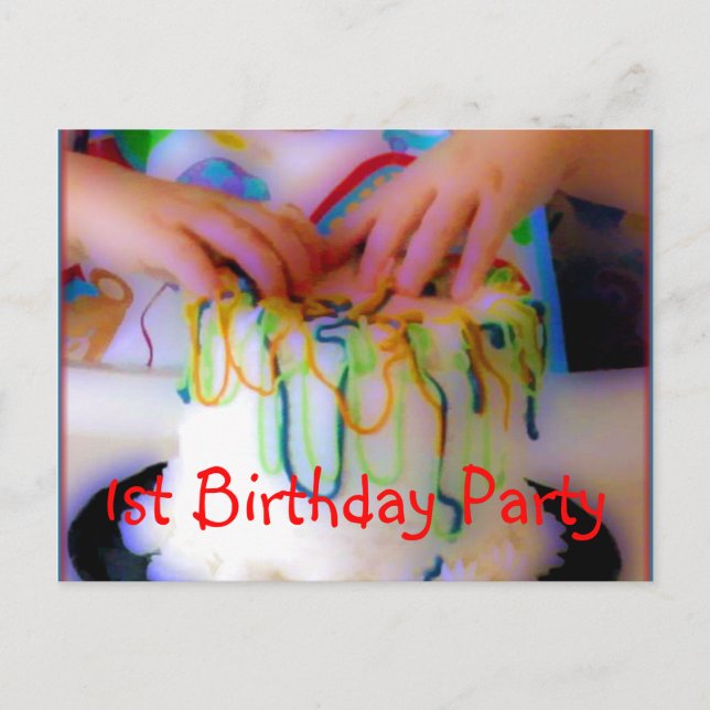 Modelo Convite de festas primeiro aniversario (Frente)