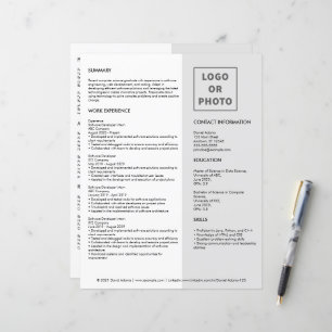 Modelo CV de Formando branca de Cinza moderna simp