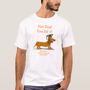 Modelo da camisa da graduação do Dachshund