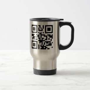 Modelo da caneca de viagem do código de QR