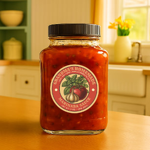 Modelo da etiqueta de molho Marinara