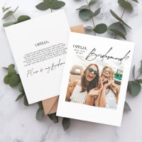 Modelo da placa de proposta da Photo Bridesmaid