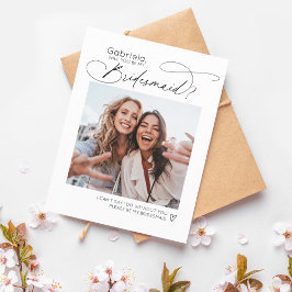 Modelo da placa de proposta de Bridesmaid de Fotog