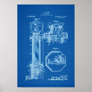 Modelo das ilustrações da patente do poster de
