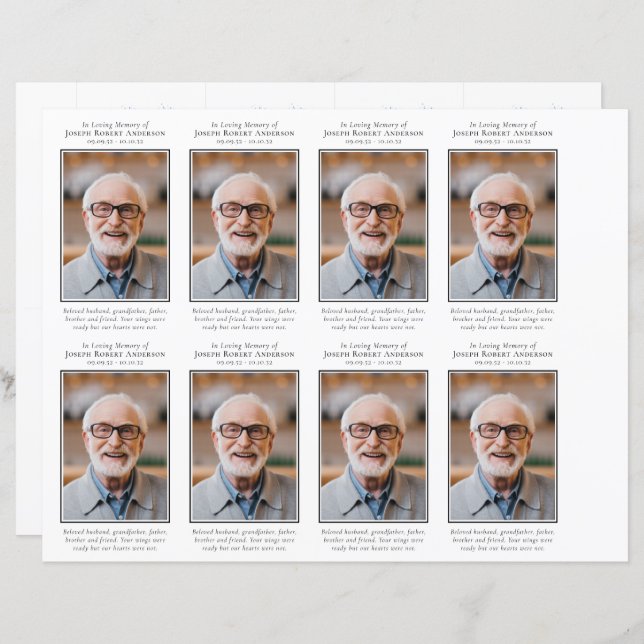 Modelo de 4,25x2,5 polegadas com placa de oração f (Frente/Verso)