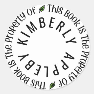 Modelo de adesivo "Este livro é propriedade de"