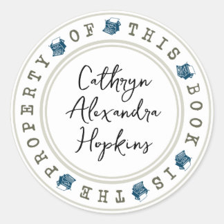 Modelo de adesivo "Este Livro é Propriedade De"