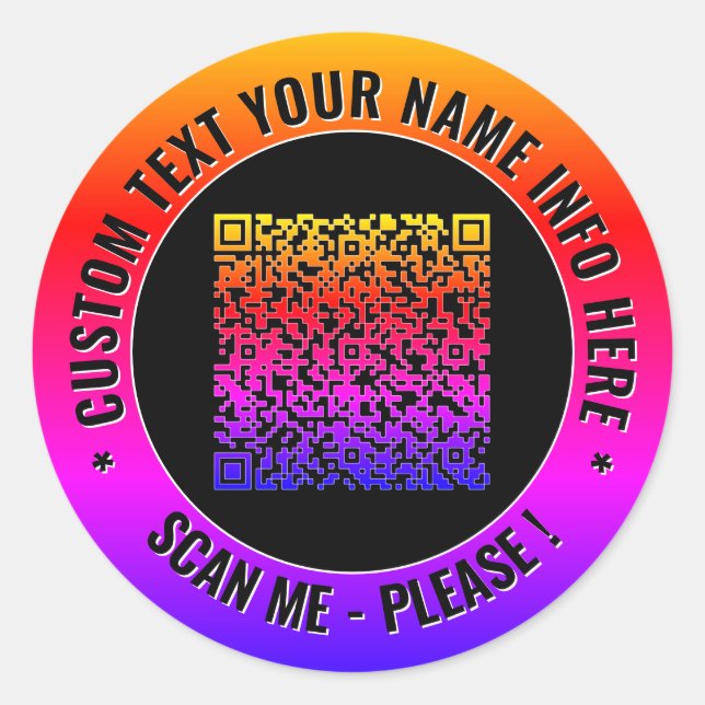 Modelo de Adesivos Redondos com Texto Personalizad (Frente)