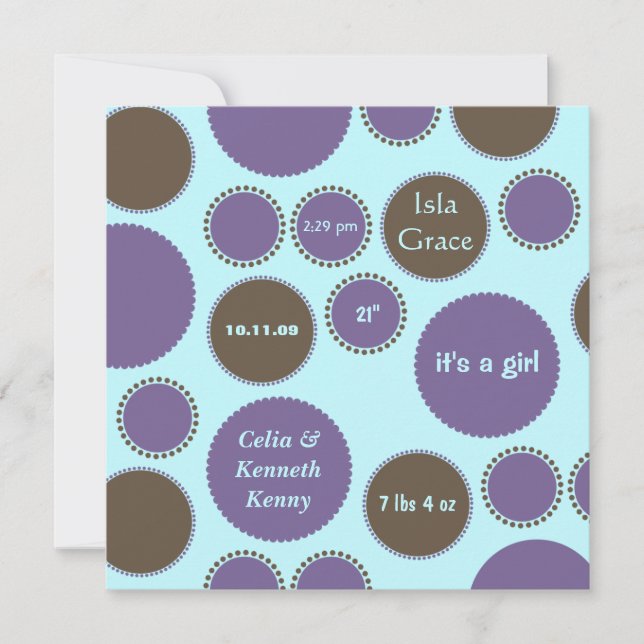 Modelo de Anúncio de Bebê (Frente)