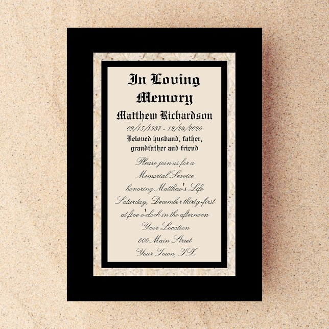 Modelo de Anúncio de Convite do Serviço Memorial (Criador carregado)