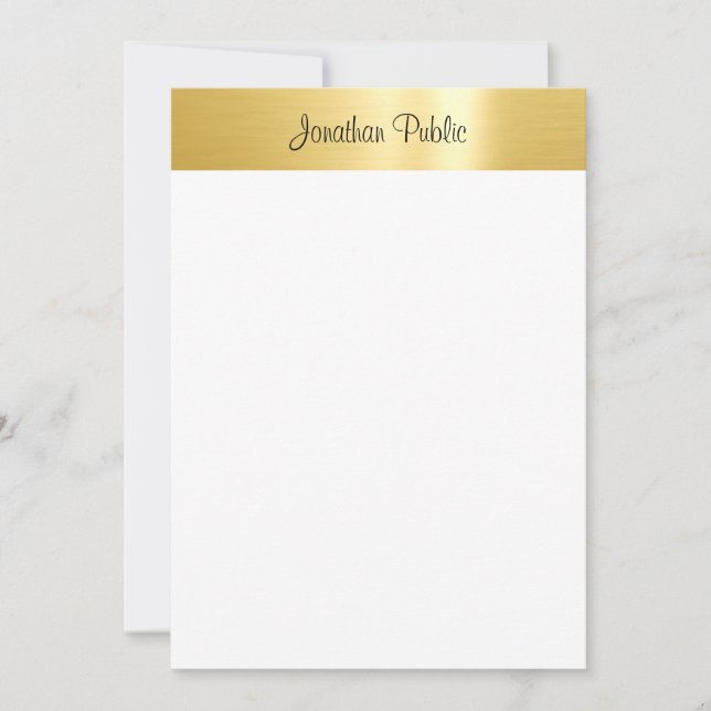 Modelo de aparência elegante Dourada de Script Cal (Frente)