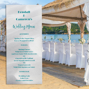 Modelo de Areia Branca de Praia do Menu de Casamen