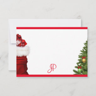 Modelo de árvore de Natal monograma manuscrito