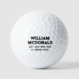 Modelo de Bola de Golfe com Nome Personalizado DIS