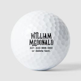 Modelo de Bola de Golfe com Nome Personalizado DIS