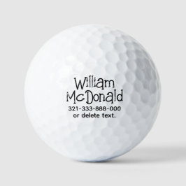 Modelo de Bola de Golfe com Nome Personalizado DIS