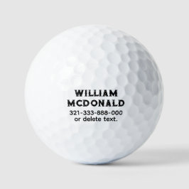 Modelo de Bola de Golfe com Nome Personalizado DIS