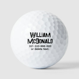 Modelo de Bola de Golfe com Nome Personalizado DIS