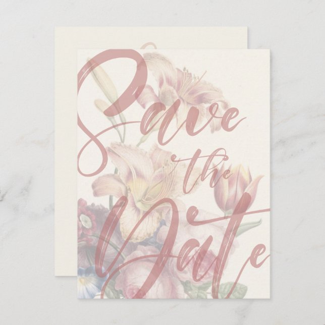 Modelo de Buquê Salve a Data (Frente/Verso)