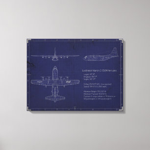 Modelo de C-130H em canvas