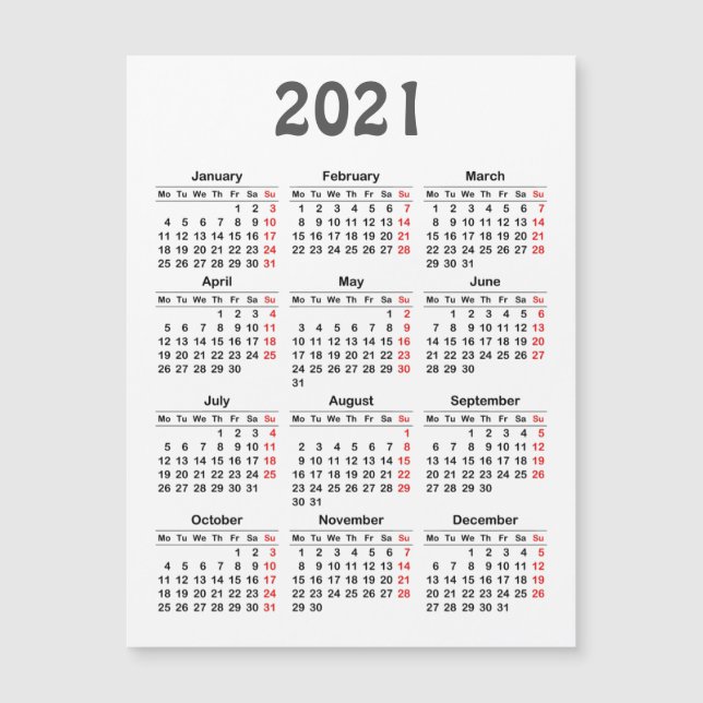 modelo de calendário 2021 (Frente)