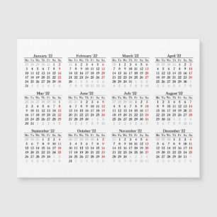 modelo de calendário 2022